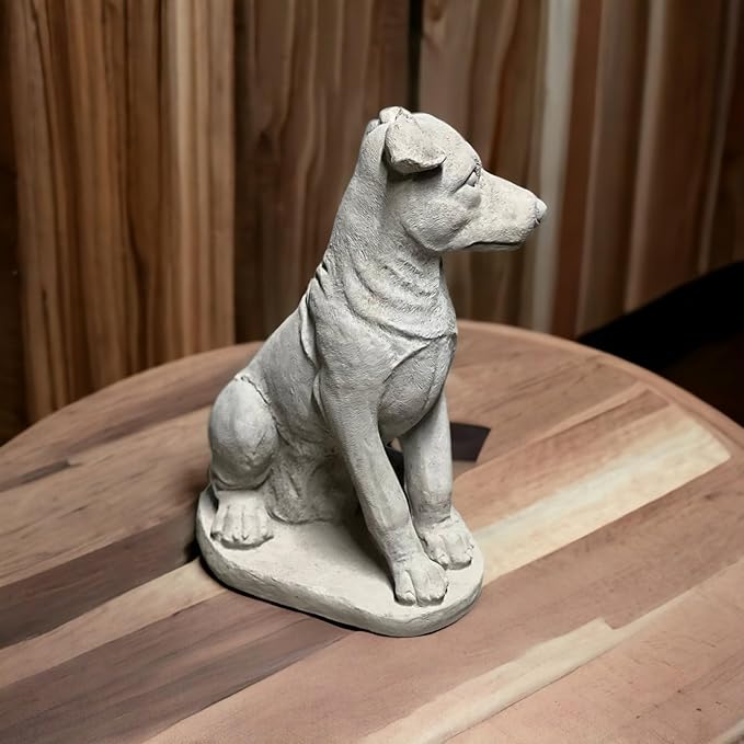 Concrete Jack Russell Memorial Sitting Jack Russell Dog Figurine Outdoor Garden Sculpture