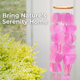 Solange & Frances Pink Capiz Shells Wind Chimes. Spring Decor Wind Chimes for Outside Garden Decor. Unique Birthday Gifts for Women, Gift for Women Ideas