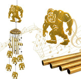 Bigfoot Wind Chimes for Outside, Metal Big Foot Sasquatch Wind Chime Outdoor Indoors with S Hook Hanging Home/Front Porch/Patio/Garden Decor, Unique Housewarming Birthday Memorial Gifts Unisex