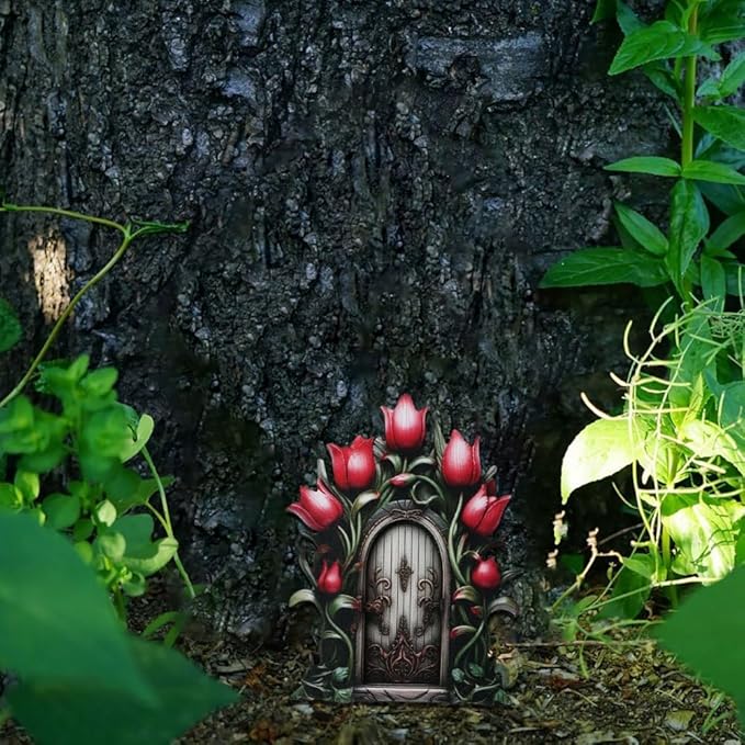 Miniature Fairy Garden Accessories for Wall Tree Fairy Garden Outdoor Decor with Stump (C)