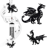 41" Adjustable Dragon Wings Wind Chimes for Outside Large Metal Wind Chime with Deep Tone,Black Matte Finish,Fantasy Outdoor,Indoor Decorative Windchimes,Unique Gift for Dragon Year & Fantasy Lovers