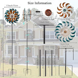 Stargarden Garden Wind Spinners, 13” W Kinetic Wind Sculptures & Spinners, 4 Layers Windmills Lawn Ornament Décor