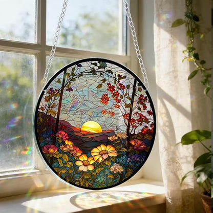Sun Catchers Indoor Window, Acrylic Rainbow Suncatcher Window Hanging Decoration for Living Room Bedroom Summer Home Balcony Ornaments Decoration (SC066)