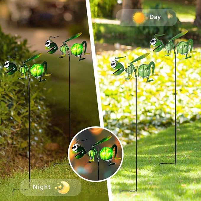 Viveta 2 Pack Solar Figurine Lights, Garden Solar Lights Stake, Ant Decorative Solar Light for Garden Pathway Patio, Waterproof Outdoor Decor