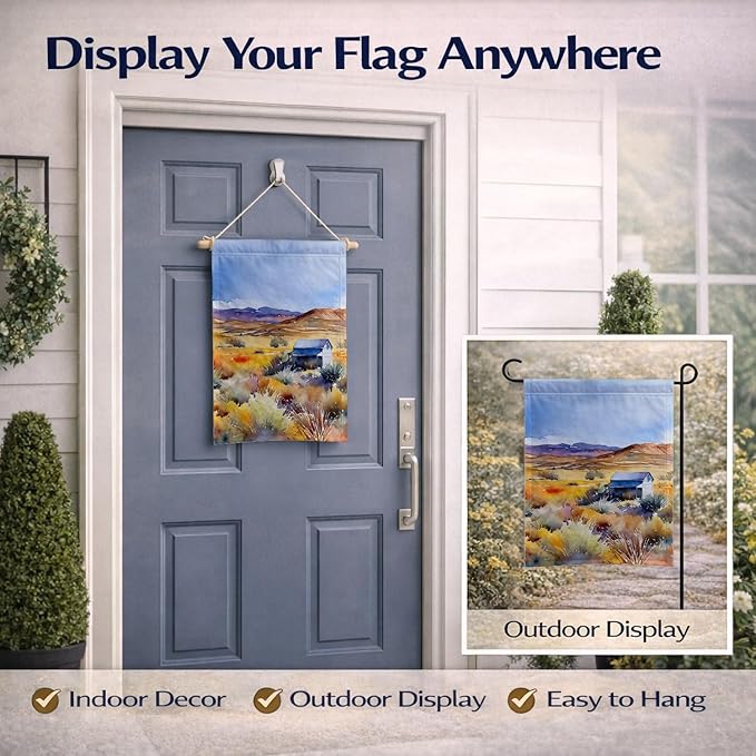 Caroline's Treasures Nevada Sagebrush in Watercolor Garden Flag Mailbox Flag Decorative Yard Flag Banner Outside Patio Artwork Yard Flower Beds, Garden Size, Multicolor