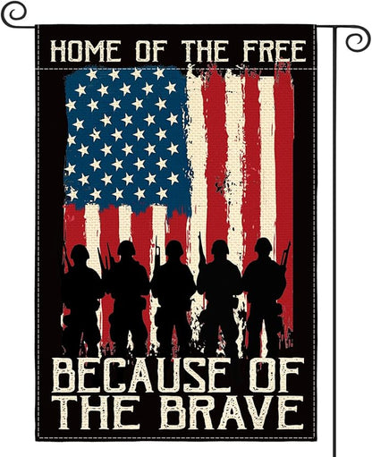 AVOIN colorlife Memorial Day Patriotic Garden Flag 12x18 Inch Double Sided, Veteran USA flag 4th of July Independence Day Yard Outdoor Decoration