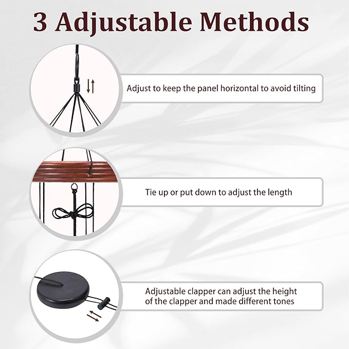 Toodour 60" Extra Large Memorial Wind Chimes for Outside, Deep Tone Wind Chimes with 6 Heavy Tubes, Unique Sympathy Wind Chime for Outdoor Garden Patio Yard Lawn - Black