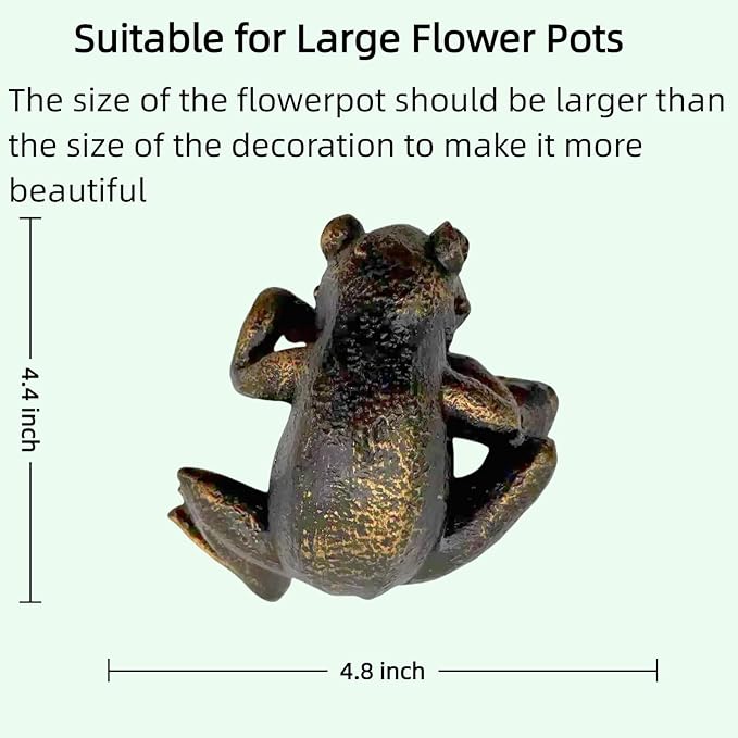 Plant Decorations for Pots,Frog Statues for Garden,Frog Garden Decor, for Family or Friends, It Can Make Your Flowerpot More Vibrant