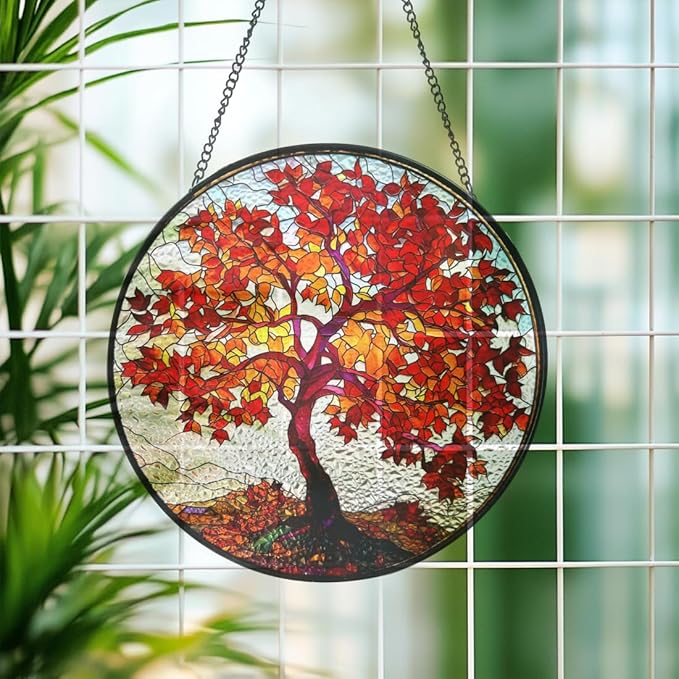 Stained Glass Window Hanging,suncatcher Stained Glass kit,Stained Glass Ornament, Garden suncatchers for Windows Hanging,Window Decor or Indoor,Gifts for Women, Lovers, Couple, Friends
