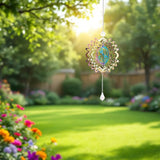 Dragonfly Wind Spinners Outdoors Stainless Steel Wind Sculpture Spinner for Garden Outside Hanging Decor Gradient Etched Metal Embellishments for Yarn Home Garden Decor 2Pcs
