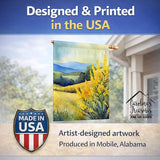 Caroline's Treasures Kentucky Goldenrod in Watercolor House Flag Large Porch Sleeve Pole Decorative Outside Yard Banner Artwork Wall Hanging, Polyester, House Size, Multicolor