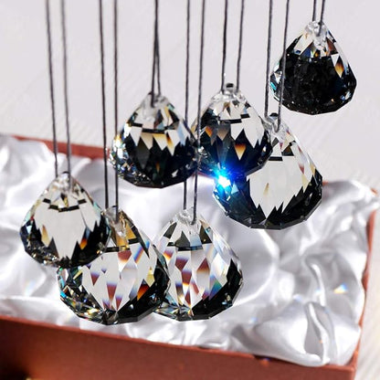 Top K9 Crystal Ball Prism Diamond Suncatcher for Window Hanging Chandelier Prism Rainbow Maker, Feng Shui Decor 30/40mm Pack of 7 (Clear)