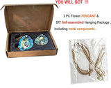Crystal Prism DIY Suncatchers, 3PC AB Flower Prism Hanging Crystal for Windows, Chandeliers, Garden and Home Decor