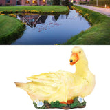 Agatige Garden Duck Ornament, Resin Duck Sculpture Statue Yard Patio Art Decor Sculptures Table Ornament for Outdoor Garden Yard (Yellow Lying Duck)