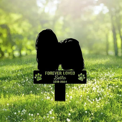 Custom Puli Dog Metal Memorial Garden Stake Personalized Pet Grave Marker Name Sign Remembrance Stake Decor Sympathy Dog Loss,Outdoor Statues for Yard Garden Lawn Patio Pathway Grave Ornament.
