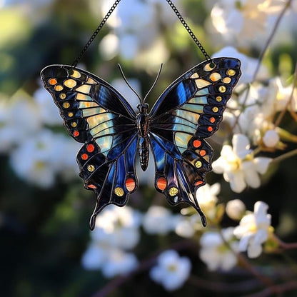 Black Swallowtail Butterfly Suncatcher Acrylic Window Hangings Unique Garden Gift for Mom Handmade Modern Home Decor Suncatchers Windows Indoor Hanging