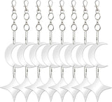 Keep Birds Away Mirror Disc, Hanging Reflectors to Scare Birds Away from Your House and Garden, 16 Moon-Star Discs