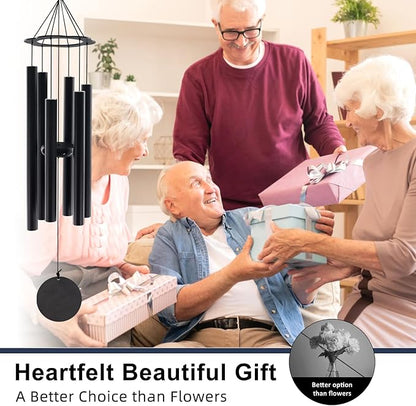 ASTARIN Sympathy Gifts for Loss of Mom,36 Inch Memorial WindChimes for Outside Tuned Relaxing Soothing Low Bass, Condolence Bereavement Gifts in Memory of Mom（ Flower-Shaped Top）
