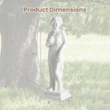 Giantex 31.5" Greek Goddess Statue with Bird, Roman Style Outdoor Garden Statue, Mythology Sculpture with Antique Finish, Weather-Resistant Magnesium Oxide Yard Decor for Patio, Lawn, Courtyard