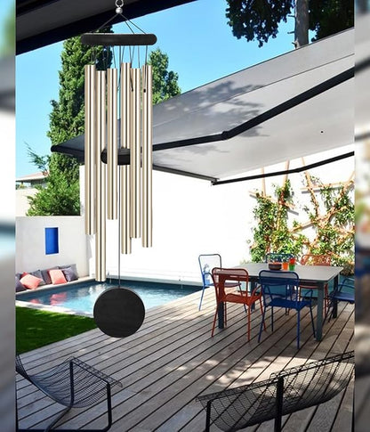 Memorial Wind Chimes Outdoor with 6 Aluminum Alloy Tubes and Hook, Wind Chimes for Home Decor Garden Patio Outdoor