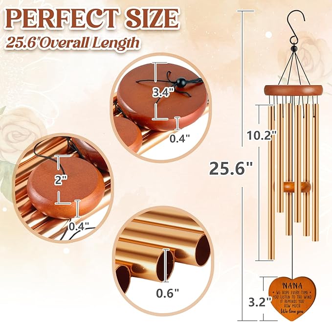 Nana Gifts for Grandma, Nana Gifts Wind Chimes, Nana Birthday, Christmas, for Grandma Nana Grandmother Grammy