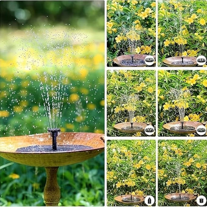 HEERTTOGO 1Pc 1.5W Solar Fountain Pump, Bird Bath Pump With 8 Nozzles, Suitable For Ponds, Swimming Pools, Gardens, Outdoor Use, Garden Decoration Accessories Floating Solar Water Pump