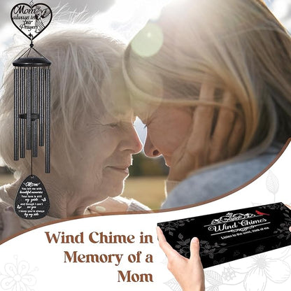 Memorial Gifts for Loss of Mom,30 Inch Memorial Windchimes Outdoors,Sympathy Gifts for Loss of Mother, Condolence Bereavement Gift, Angel Ornaments Wind Chimes Home Decor with Soothing Melodic Tones