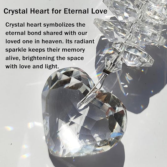 Memorial Suncatcher Sympathy Gift for Loss of Loved One, Angel Bereavement Memorial Car Charm for Loss of Mom, Dad, Husband Condolences Grief Remembrance Gift, Crystal Memorial Ornament Rainbow Maker