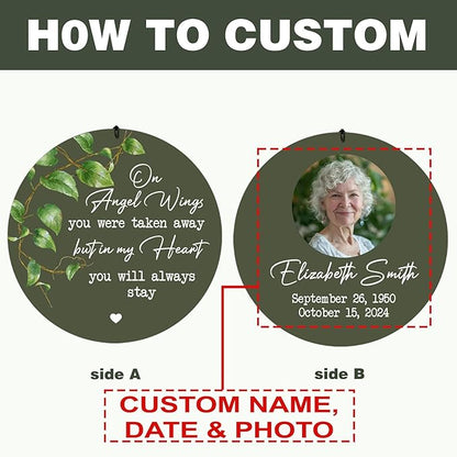ASTARIN Customized Wind Chimes Memorial, Sympathy Gifts for Loss of Mom Dad Son, Grief Gifts for Women, Condolences Wind Chime Gift Idea, Wooden Windchime Deep Tone(Produced in USA)