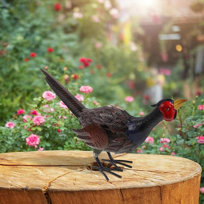 KESYOO Realistic Iron Pheasant Statue Outdoor Garden Decor Vivid Simulation Bird Figurine for Lawn Decoration Craft Sculpture Gift for Home and Patio