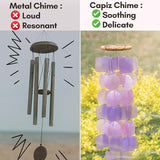 Solange & Frances Wind Chimes for Outside. Spring Decor Windchimes Outdoors Patio Decor. Unique Birthday Gifts for Women, Gift for Women Ideas (Purple & Pink)