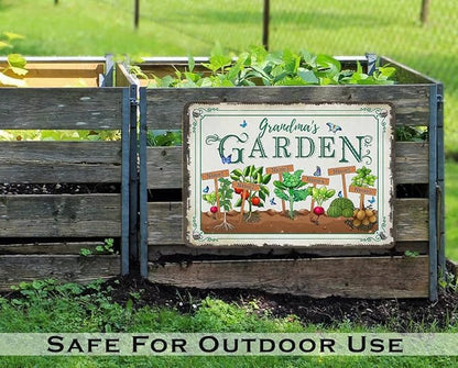 Custom Metal Signs with Name Made in USA Personalized Vintage Garden Sign Waterproof Vintage Decorative Metal Print for Wall Decor Customized Home Garden Ideas Gifts Artwork Prints for Yard Ourdoor