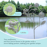 Decorative Garden Stakes with Welcome Sign,Metal Garden Stakes for Patio Garden Decor.