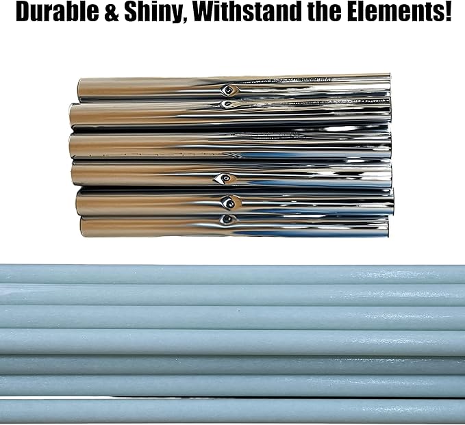 20 Pack 15in Glass Fiber Yard Sign Stakes with 20 Stainless Steel Connectors, 3.5mm Diameter, Adjustable Length for Hollow Board Signage, Outdoor Grass Installation, Durable & Lightweight