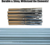 20 Pack 15in Glass Fiber Yard Sign Stakes with 20 Stainless Steel Connectors, 3.5mm Diameter, Adjustable Length for Hollow Board Signage, Outdoor Grass Installation, Durable & Lightweight