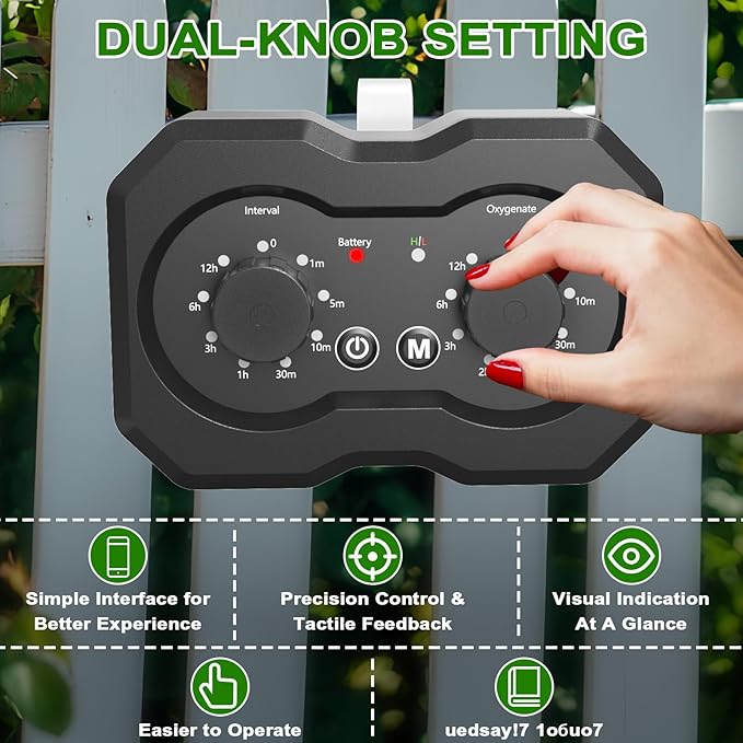 Lewisia 6W Solar Pond Aerator with Timer Control Air Pump Battery Aeration Kit Fish Tank Bubble Oxygenator