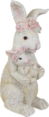 Northlight Mother and Baby Bunny Outdoor Garden Easter Statue - 9.25"