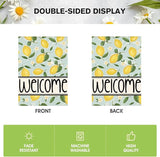 AVOIN colorlife Summer Lemon House Flag 28x40 Inch Double Sided Outside, Welcome Seasonal Yard Outdoor Flag