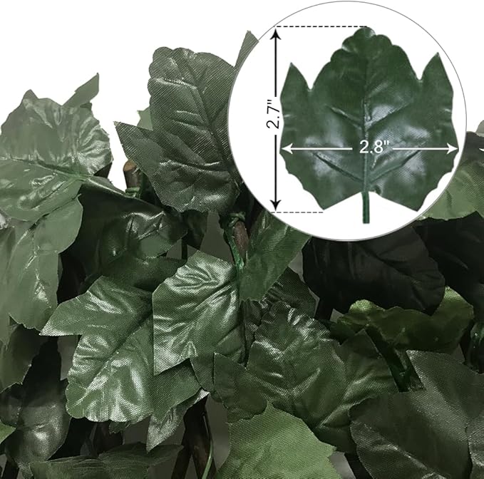 Expandable Fence Privacy Screen for Balcony Patio Outdoor,Decorative Faux Ivy Fencing Panel,Artificial Hedges (Single Sided Leaves)