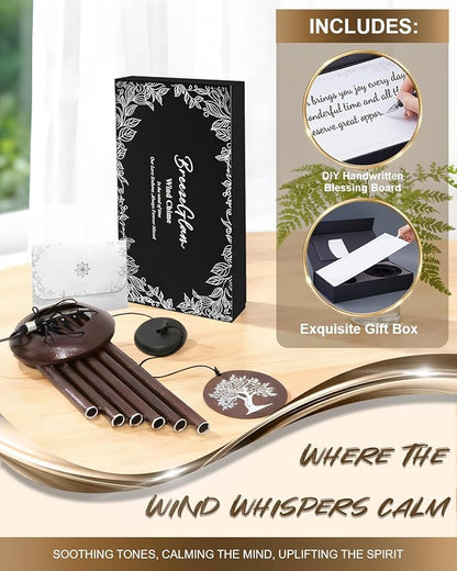 32" Memorial Wind Chimes Outdoor Deep Tone, C Major Tuned Aluminum Wind Chime with Gift Box & Message Envelope, Sympathy Wind Chime for Garden Patio Hanging Decor, Tree Pattern, Bronze
