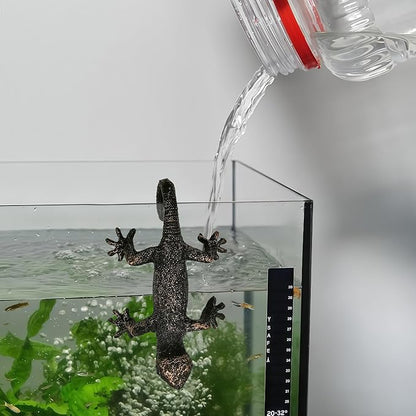 Gecko Plants Pot Hanger Flower Pot Decorations Pot Hugger Resin Statue Sculptures Climbing Lizard Flower Figurine for Garden Outdoor Fairy Garden Fence Lawn Gecko Ornaments Home Office Decoration