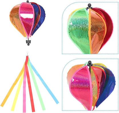 ORFOFE 34.6 Inch Hanging Hot Air Balloon Wind Spinner Colorful Outdoor Garden Windmill Decoration for Yard Patio Party