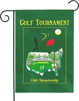 Golf Tournament Garden Flag Club Championship Outdoor Yard Golf Lover Sports Flag Golf Course Putting Green Golfer Theme Front House Banner Lawn Porch Patio Man Cave Home Decor 12x18 Inch