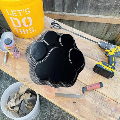 AUTUMN Made in USA Paw Print Mold, Dog Cat Paw Print Stepping Stone Mold, Dog Paw Mold, Concrete Cement Mold, Paw Print Garden Decor Mold, Textured Mold for Non-Slip Stepping Stones, 16 in