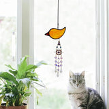 Handmade Cardinal Suncatcher with Sun Crystal Pendant, Stained Glass Window Hanging to Capture Rainbows, Meaningful Gift for Mom, Grandma, Garden Lovers-When Cardinals Appear