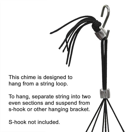 Woodstock Chimes Signature Collection, Bells of Paradise, Black 68", Decor Designs Wind Chimes for Outdoor, Patio, Home or Garden Décor (BPK68)