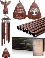 VENBEEL Angel Memorial Wind Chime, Memorial Sympathy Gifts for Loss of Love One, Bereavement Condolence Remembrance Gift for Loss of Mom Dad