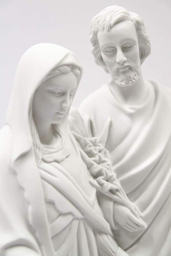 Vittoria Collection 20 Inch Holy Family Joseph Mary Baby Jesus Italian Statue Sculpture Figurine Made in Italy Indoor Outdoor Garden