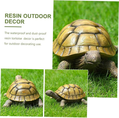 Decorative Tortoise Resin Ornament for Garden Charming Outdoor Sculpture for Lawn Patio and Home Unique Rustic Garden Lovers