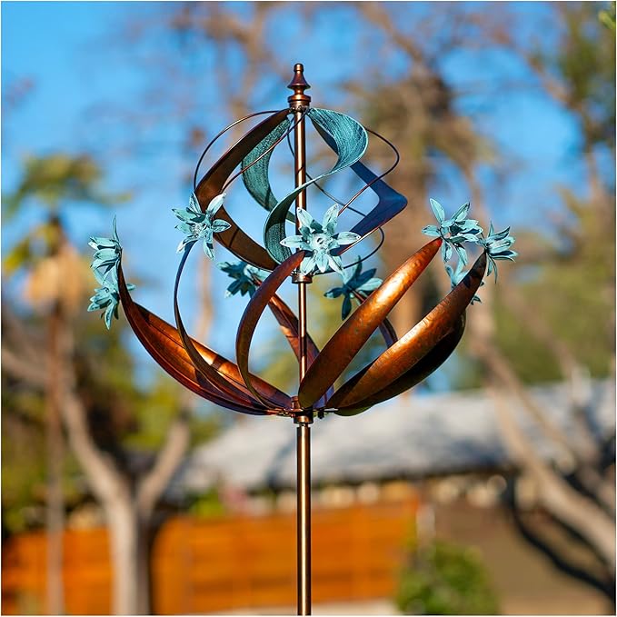 Wind Spinners Outdoor for Yard - Extra Large 86" H Metal Kinetic Yard Art, Wind Sculpture Spinner Garden Decor, Catches Every Breeze & Weather Resistant